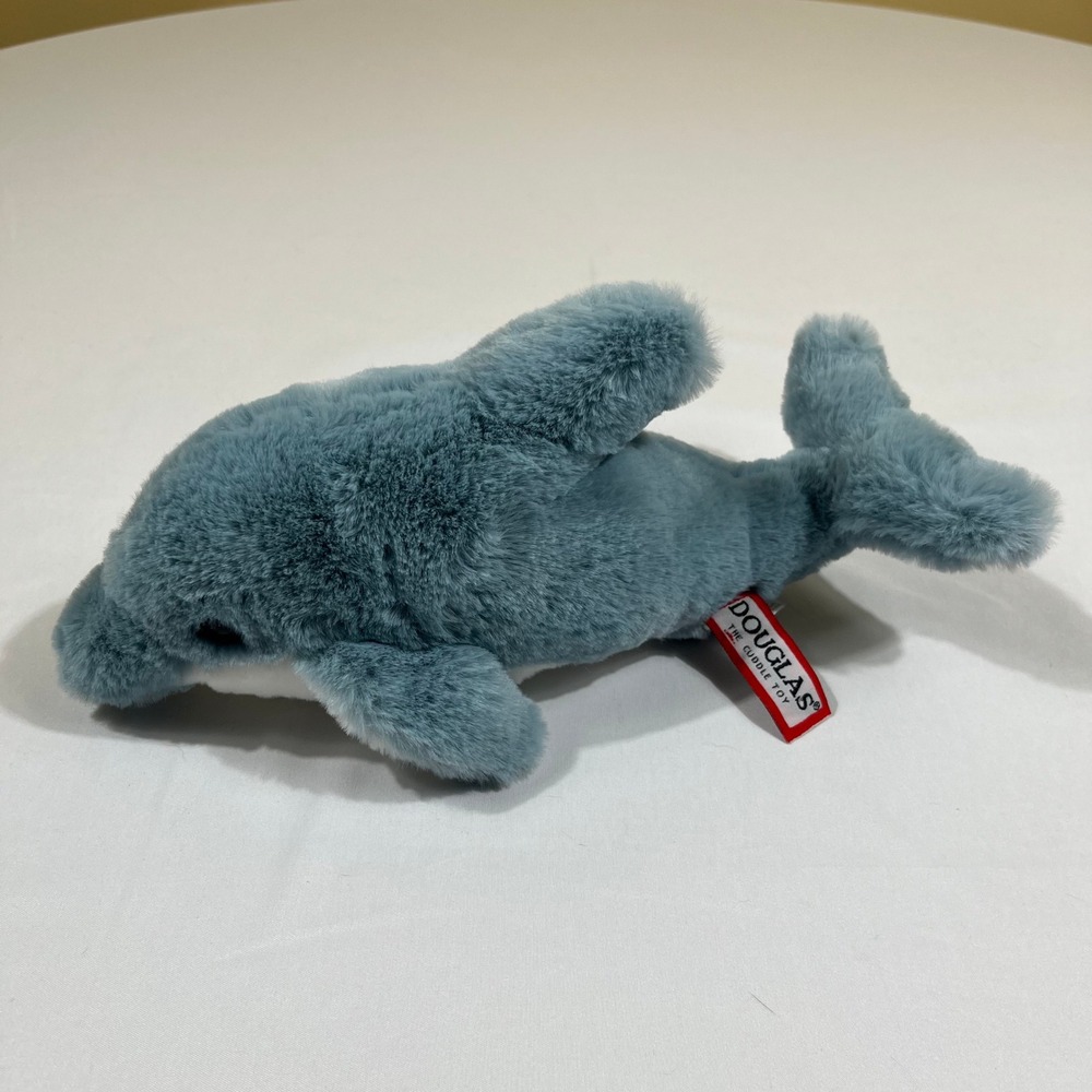 Douglas Plush Dolphin 12in Blue White Super Soft Cuddle Toy 4472
